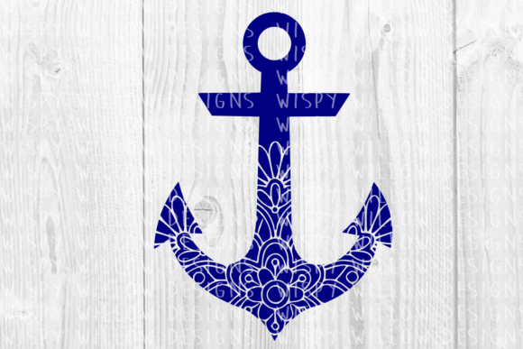 Anchor Floral Mandala for Summer Crafts and Graphics