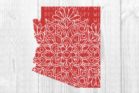 Arizona AZ Floral Mandala State Cut File for Crafts and Graphics