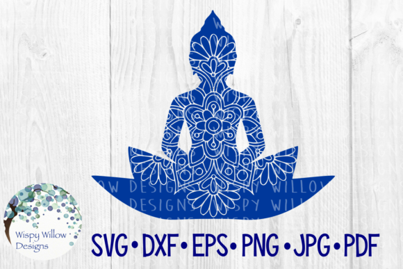 Buddha Floral Mandala Graphics for Crafts and Branding