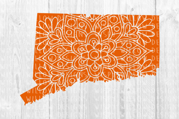 Connecticut CT Floral Mandala State Design Review