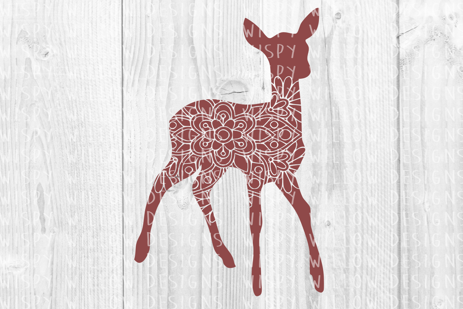 Deer Floral Mandala Animal Graphic Design for Crafts