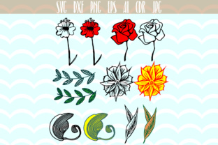 Floral Elements Files for Crafts and Graphics