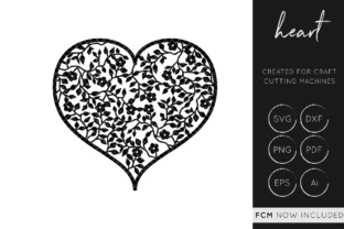 Floral Heart: A Graphic Design Asset for Crafts and Local Branding