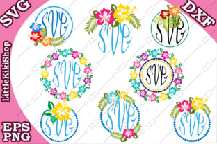 Floral Monogram Graphics for Crafts and Digital Selling