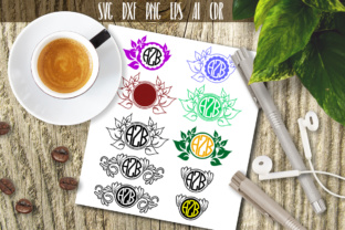 Floral Monogram, Leaves Ornaments for Crafts and Graphics