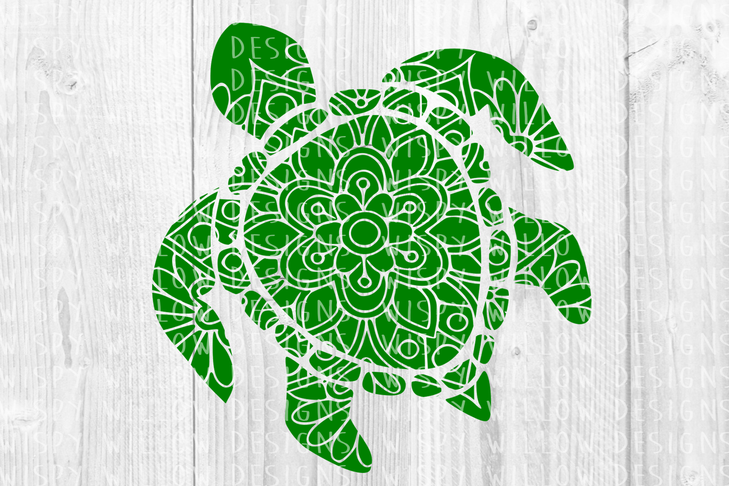Floral Turtle Mandala Animal Graphics for Crafts