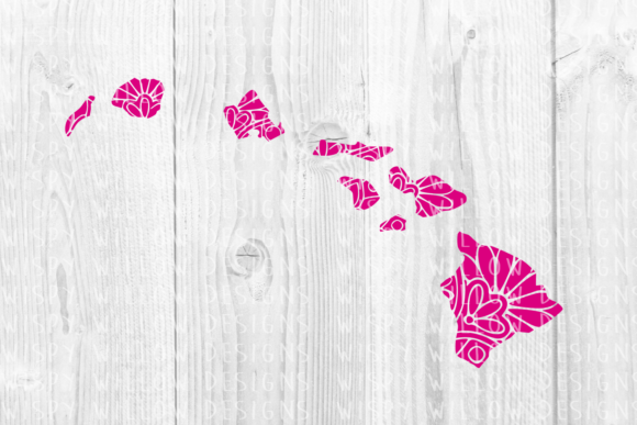 Hawaii HI Floral Mandala State Cut File Review