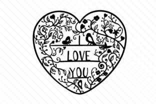 I Love You - Intricate Floral Cut for Crafts and Intricate Cuts