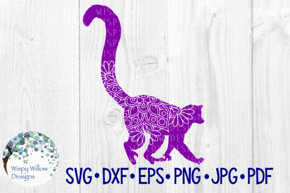 Lemur Floral Animal Mandala Graphics for Crafts