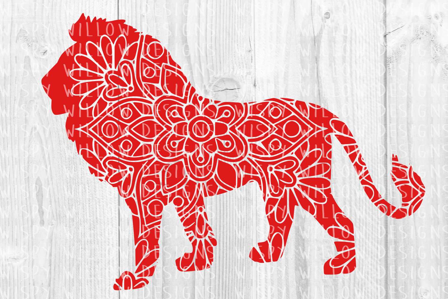 Lion Floral Mandala Graphics for Crafts and Branding