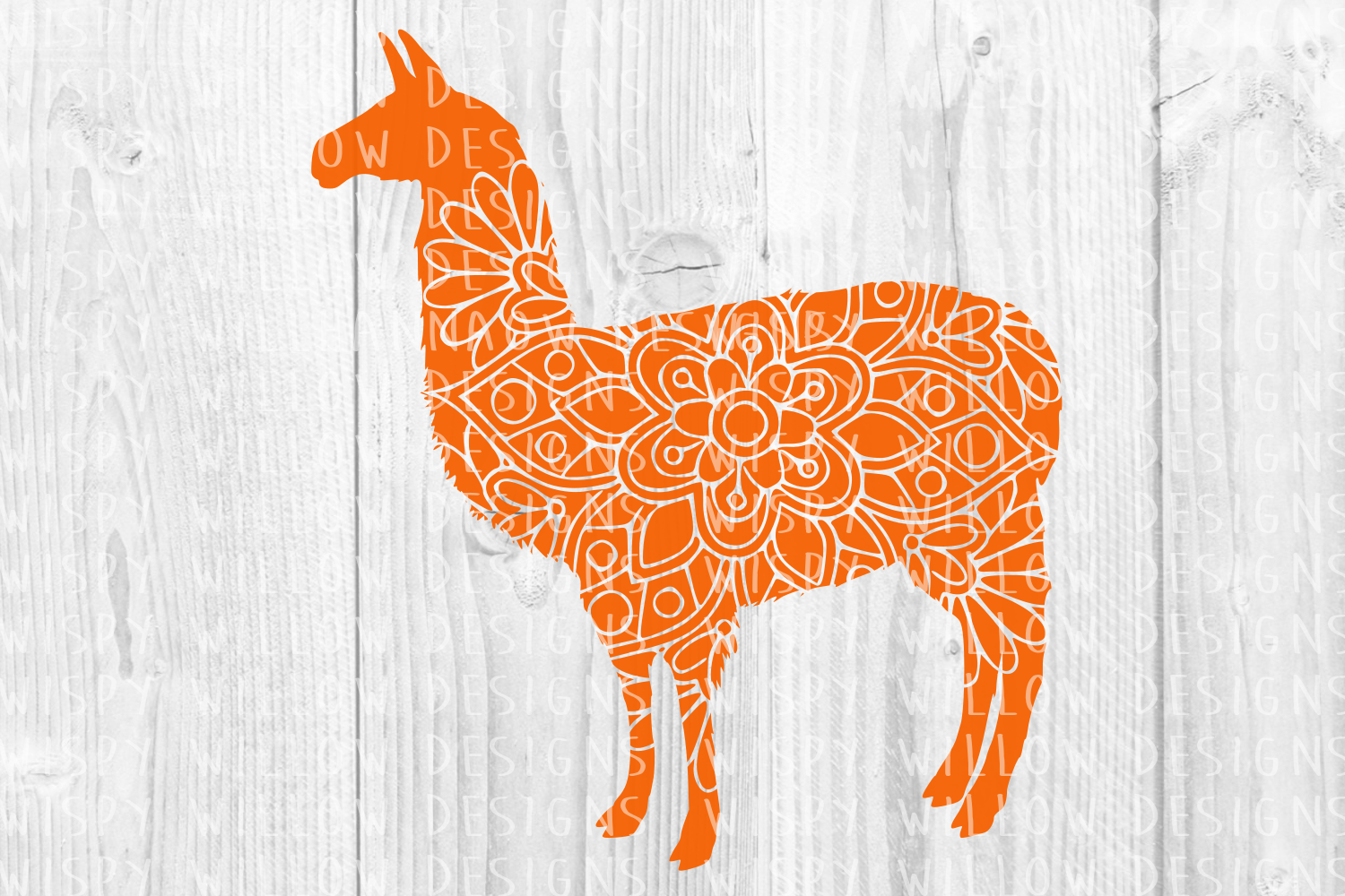 Llama Floral Mandala Animal Embroidery Design