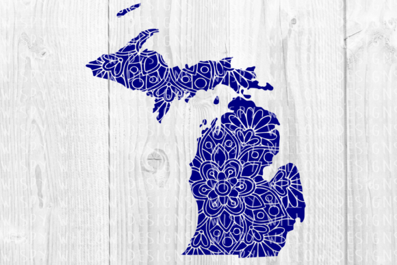 Michigan MI Floral Mandala State Cut File Review
