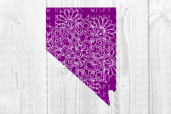 Nevada NV Floral Mandala State Cut File Review