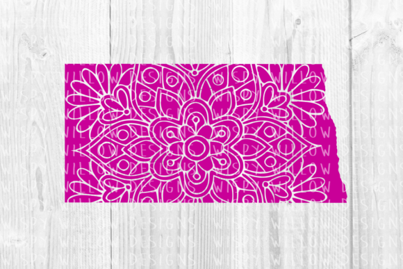 North Dakota ND Floral Mandala State Cut File Review