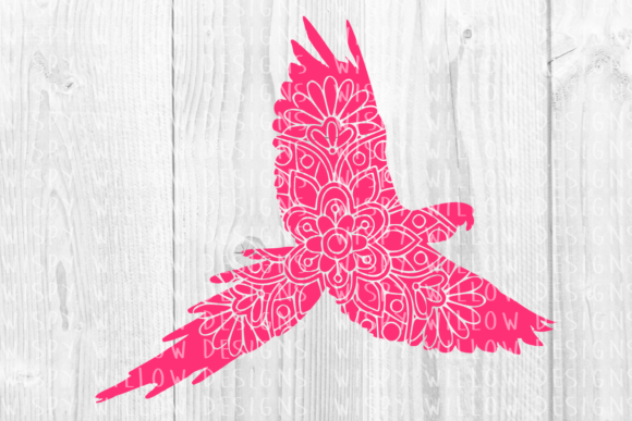 Parrot Floral Mandala Animal Graphics for Crafts