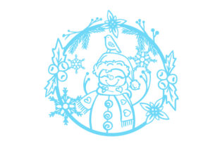 Snowman in a Floral Wreath with Snowflakes: Crafts & Intricate Cuts Review